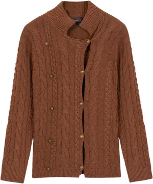 2023 Men Vintage Knitted Sweater Long Sleeve Casual Button Down Solid Color Cardigan Coat Autumn
