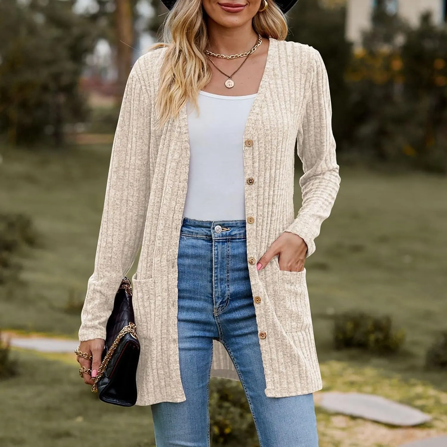 2023 Women's Open Front Cardigan Long Sleeve Draped Ruffles Soft Knit Sweaters Fall Lightweight Coat Trendy Jacket for Women