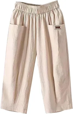 Capris Pants Bermuda Shorts for Women Casual Summer Beach Drawstring Shorts Knee Length Loose Cute Vacation Short