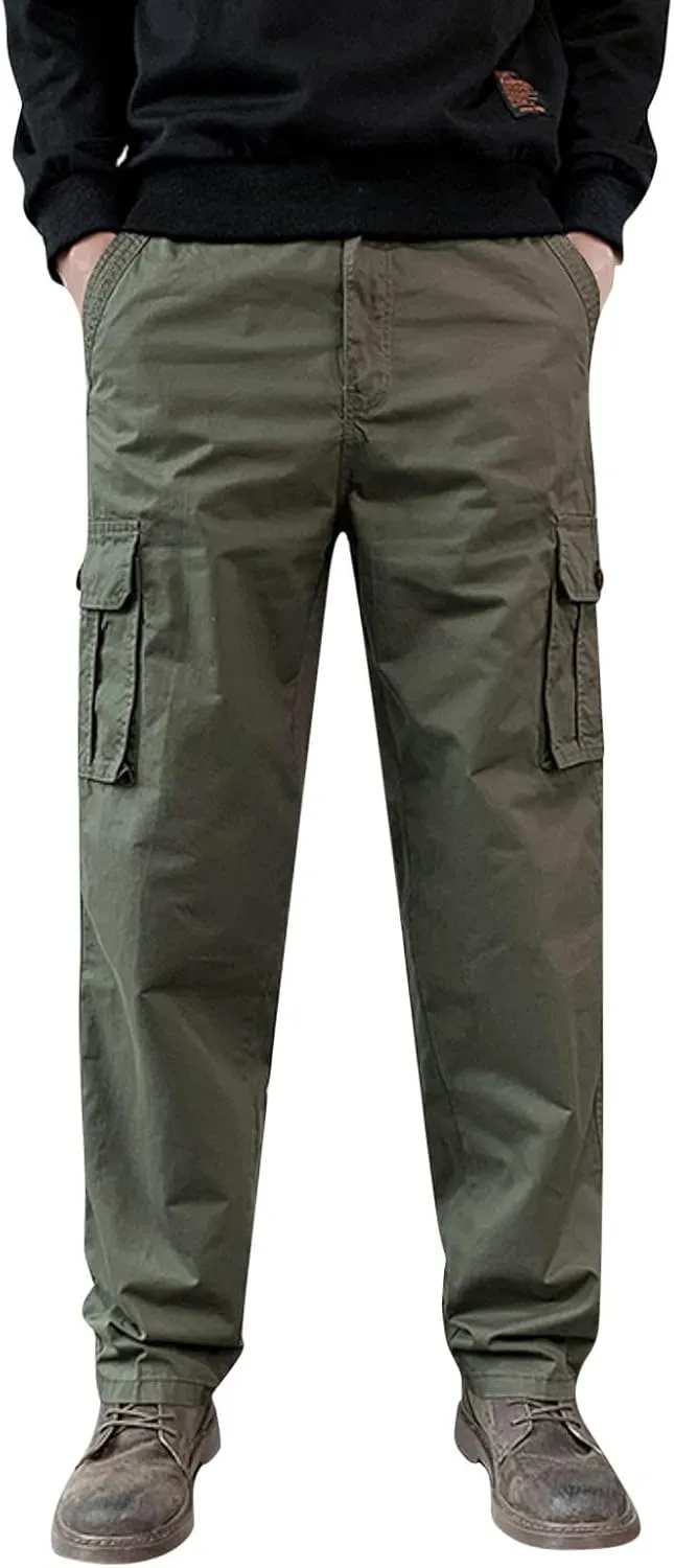 Cargo Sweatpants for Men Jogging Running Men's Fleece Jogger Pant Men's Lightweight Sweatpants Loose Fit Open Bottom