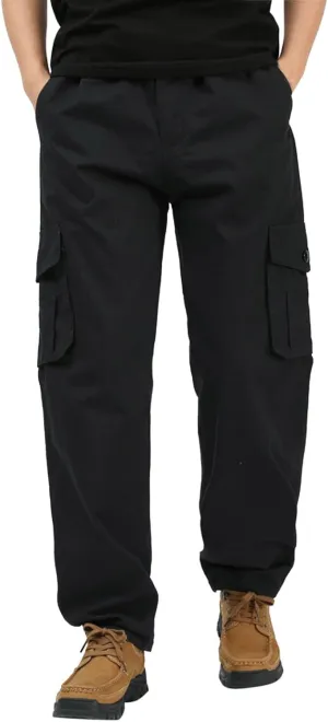 Cargo Sweatpants for Men Mens Lounge Pants Cargo Sweatpants Drawstring Loose Fit Sweatpants for Men with Pockets Mens