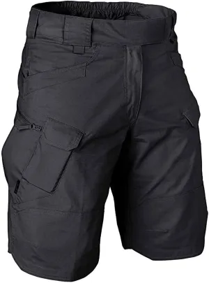 Cargo SweatShorts for Men Summer Outdoor Tactical Pants Solid/Patriotic Printed Military Shorts with Multi Pockets