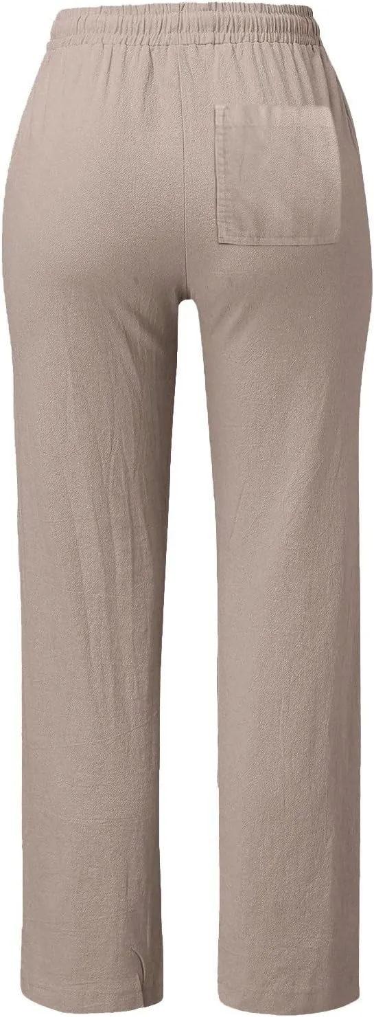 Culottes for Women Dressy Loose Fit Lounge Pants Strethcy Soft Athletic Harem Pants Travel Linen Pants