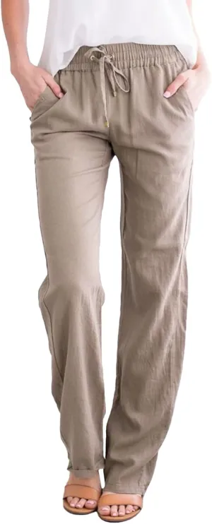 Culottes for Women Dressy Loose Fit Lounge Pants Strethcy Soft Athletic Harem Pants Travel Linen Pants