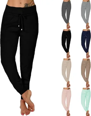 Jogger Pants for Women Lightweight Sweatpants Yoga Pants Drawstring Running Workout Athletic Lounge Pants with Pockets