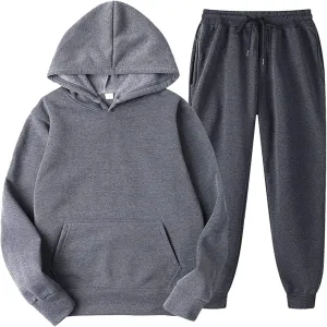 Joggers for Men 2 Piece Set Hoodies Sweatsuit Sets Casual Jogging Athletic Suits Hoodie Sweatsuits with Pocket