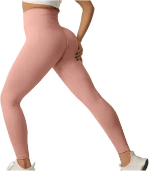 Leggings for Women Tummy Control Petite High Waist Solid Color Yoga Trousers Workout Running Slim Pants