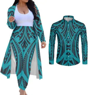Matching Clothes for Couples Cardigan Sets for Women 2 Piece Mens Button up Shirts Long Sleeve