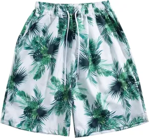 Mens Board Shorts Swimwear Quick Dry Printed Mens Swim Trunks Breathable Lightweight Surf Hawaiian Summer Beach Shorts