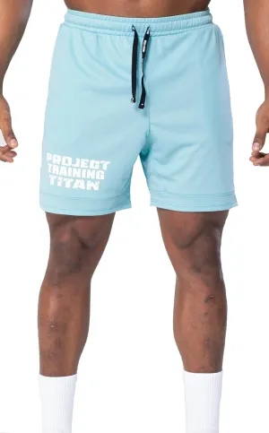 Men's Mesh Gym Shorts with Zipper Pocket 7"