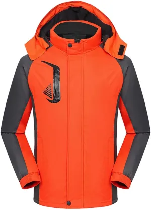 Mens Mountain Waterproof Ski Jacket Windproof Rain Jacket Winter Warm Hooded Coat Breathable Sailing Jacket Snowboard Outwear
