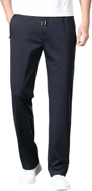 Men's Pajama Shorts Cotton Lounge Sleep Shorts Elastic Waist Sleepwear Pants with Pockets Navy
