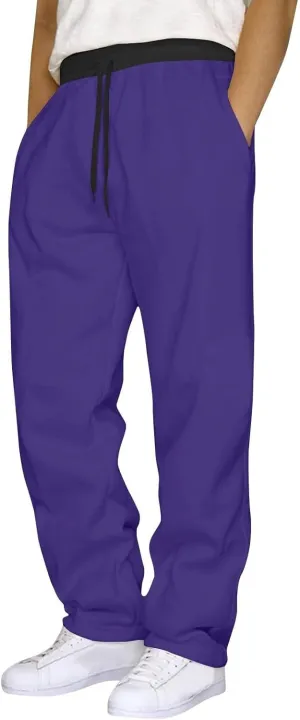 Men's Pajama Shorts Cotton Lounge Sleep Shorts Elastic Waist Sleepwear Pants with Pockets Purple