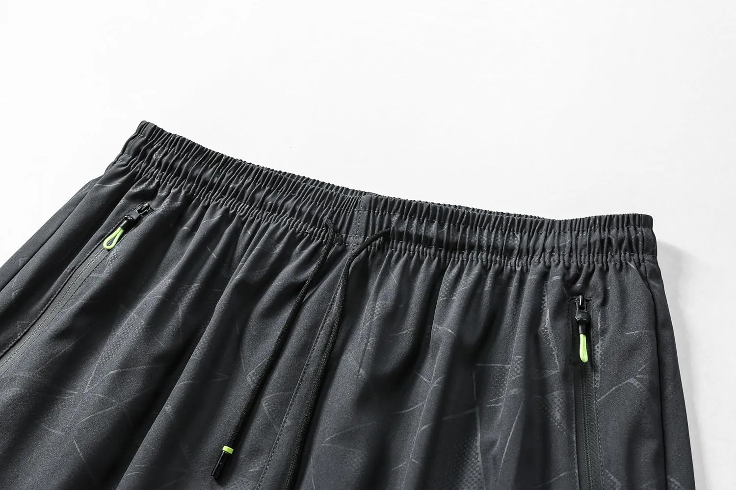 Men's Quick-Drying Printed Gym Shorts with Zip Pockets, Running and Fitness Gym Shorts for Many scenarios