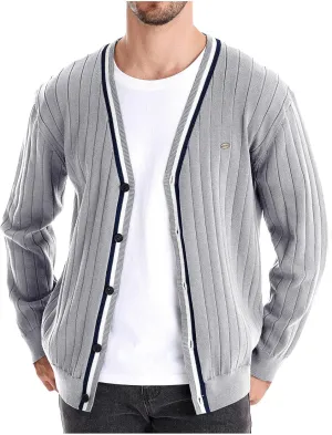 Muscularfit Men's Cable Knit Cardigan Sweaters Button Up Cotton Casual Cardigans Lightweight Long Sleeve V Neck Winter Coats