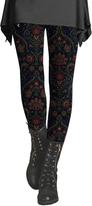Patterned Workout Leggings for Women with Pockets Animal Print Flare Yoga Pants Elf Leggings Plus Size