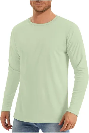 Rash Guard for Men Long Sleeve Swim Shirt Quick Dry UPF 50  Fishing Tshirt for Outdoor UV Sun Protection Beach Shirts