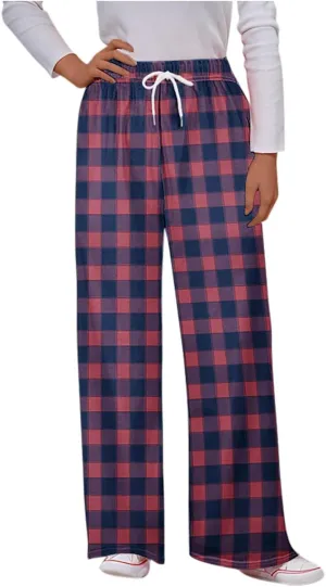Sweatpants Women Straight Leg Striped Colorblock Drawstring Sports Jogger with Pockets Loose Trendy Printed Pants