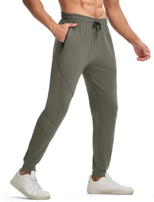 TBMPOY Men's Sweatpants with Zipper Pockets Lightweight Joggers Slim Fit Athletic Pants for Track Running Workout