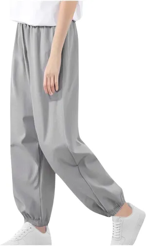 Thin Straight Leg Plain Cuff Leg Work Out Athletic for Children Boy Girl Summer Fall Loose Fit Pants Kid 2025