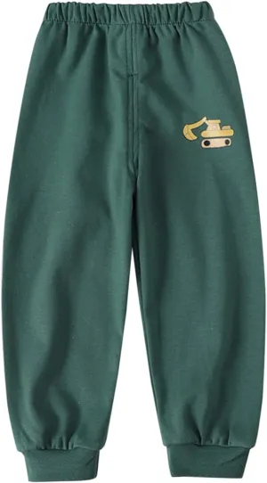 Toddler Baby Sweatpants Boy's Pull on Jogger Cotton Kids Cute Cartoon Elastic Waist Sports Pants Unisex Kids