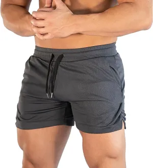 tuduoms Men's Sports Casual Running Shorts 3 Inch Quick Dry Mesh Jogging Workout Shorts Gym Athletic Shorts with Pockets