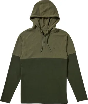 Volcom Men's Nunez Colorblock Long Sleeve Hooded Thermal Shirt