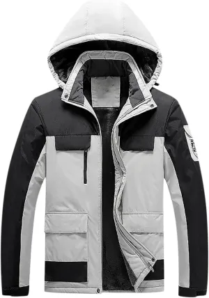Winter Waterproof Rain Coat for Men Slim Fit Thicken Warm Thermal Jacket Hiking Windbreaker Ski Outdoor Sportswear