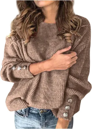 Women Autumn Winter Colorblock Pullover Sweaters Large Long Single Sleeves Coat Loose Chunky Knit Jumper Tops Casual