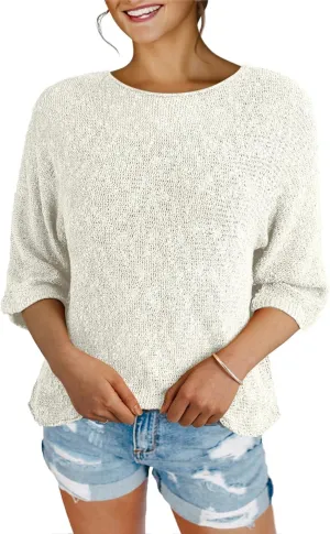 Womens 2025 Spring Casual Color Block Striped Lightweight Comfy Cable Knit Trendy Boho Clothes Pullover Sweaters