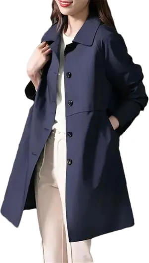 Women's Mid-Length Single-Breasted Trench Coat – Spring Jacket Casual Outerwear Work Office Coat With Lining