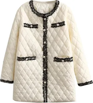 Women's Quilted Lightweight Jackets Winter Coats Casual Thicken Puffer Jackets Warm Long Down Coats Parkas Outerwear