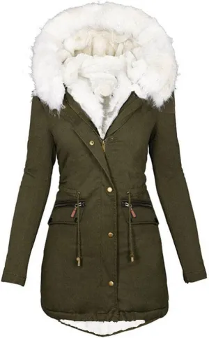 Womens Quilted Winter Coat Windproof Warm Puffer Jacket Thicken Parka Down Coats With Hood Baggy Outerwear Fleece Coat