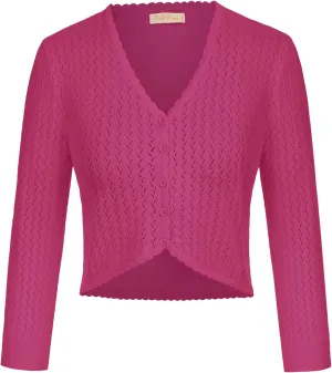 Womens Summer 3/4 Sleeve Bolero Shrug for Dress Open Front Scalloped Knit Cropped Cardigan Sweater Lightweight