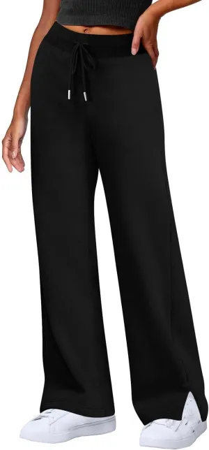 Womens Sweatpants Baggy Comfy Lounge Pants Joggers Workout Casual Fall Fashion 2024 Wide Leg Lounge with Pockets